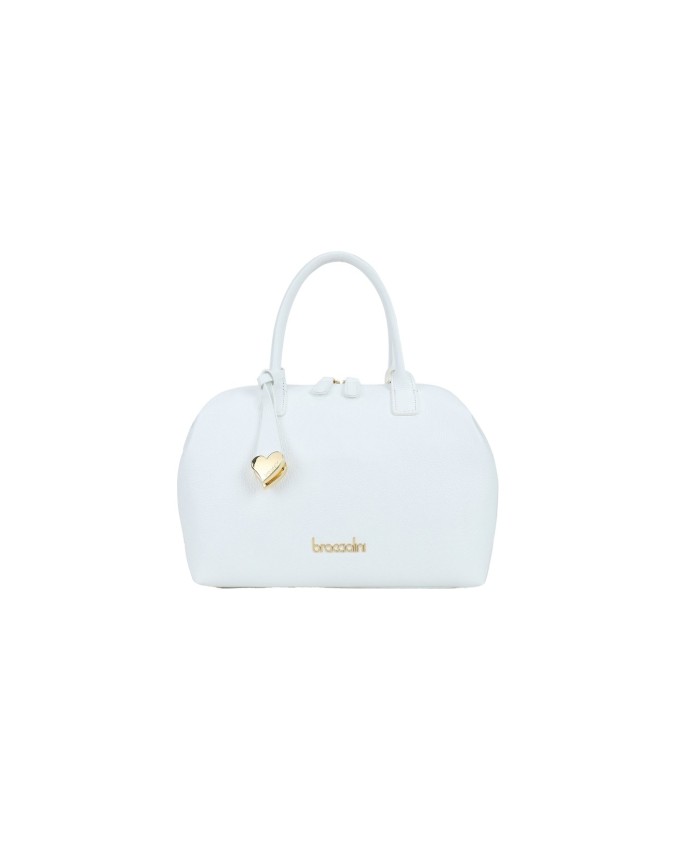 Braccialini - Bauletto in pelle con doppi manici e tracolla Michelle