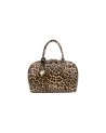 Braccialini - Borsa bauletto in pelle con stampa leopardata Michelle