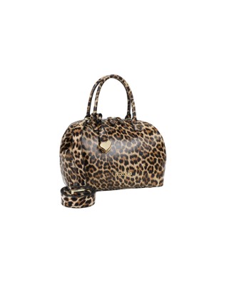  Braccialini - Borsa bauletto in pelle con stampa leopardata 2