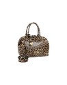 Braccialini - Borsa bauletto in pelle con stampa leopardata Michelle