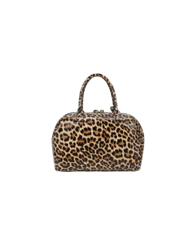 Braccialini - Borsa bauletto in pelle con stampa leopardata Michelle