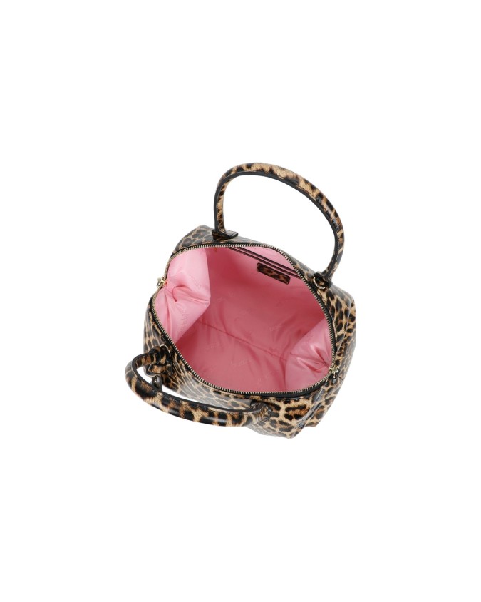 Braccialini - Borsa bauletto in pelle con stampa leopardata Michelle