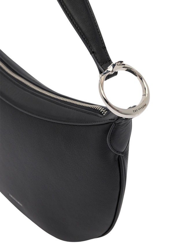 Trussardi - Kleine Hobo-Tasche aus genarbtem Leder in der Farbe