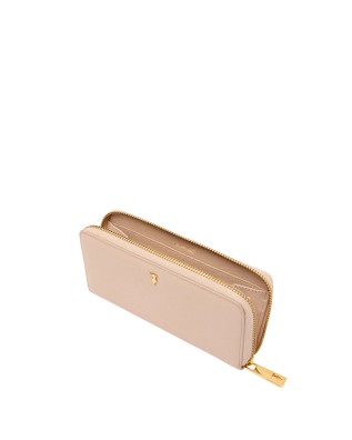  Trussardi - Portafoglio Zip Around in Pelle Cameo