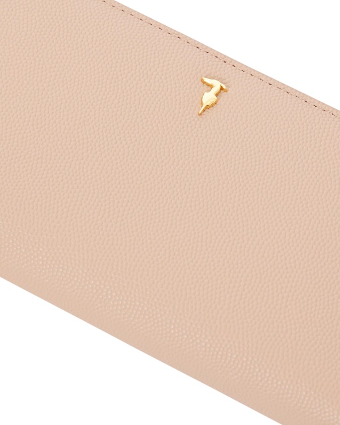 Trussardi - Zip Around-Geldbörse aus Cameo-Leder
