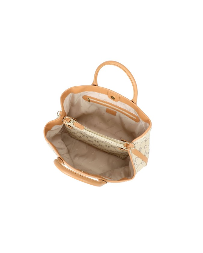 Braccialini - Borsa a mano grande in pelle con tracolla Monogram