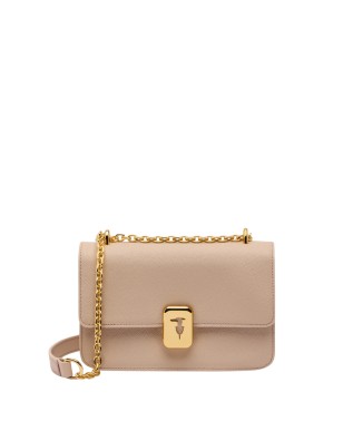  Trussardi - Borsa a Tracolla con Patta in Pelle Cameo Small 2