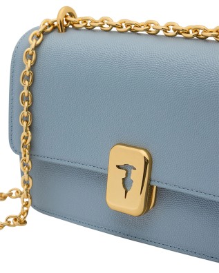  Trussardi - Borsa a Tracolla con Patta in Pelle Cameo Small 2