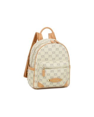  Braccialini - Zaino donna in pelle stampata con tasca esterna 2