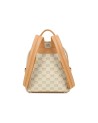 Braccialini - Zaino donna in pelle stampata con tasca esterna Monogram