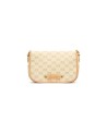 Braccialini - Borsa a tracolla con patta in pelle stampata Monogram