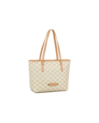  Braccialini - Borsa a spalla shopping in pelle stampata 2
