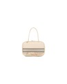 Braccialini - Borsa bauletto con due manici e tracolla in tessuto ricamato Jaquard