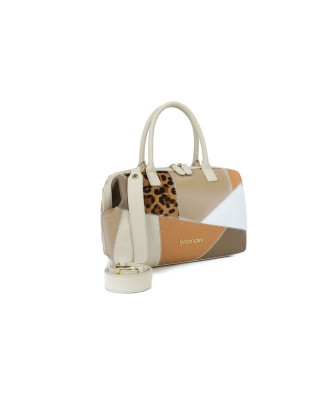  Braccialini - Borsa bauletto in pelle con doppio manico Patch 2