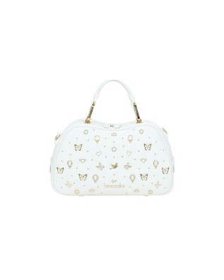  Braccialini - Borsa bauletto in simil pelle con borchie e