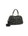 Braccialini - Candy faux leather satchel bag with studs and rhinestones