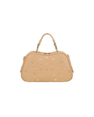 Braccialini - Candy faux leather satchel bag with studs...