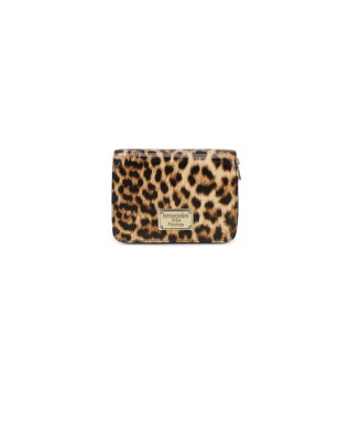  Braccialini - Portafoglio piccolo in pelle stampa leopardata