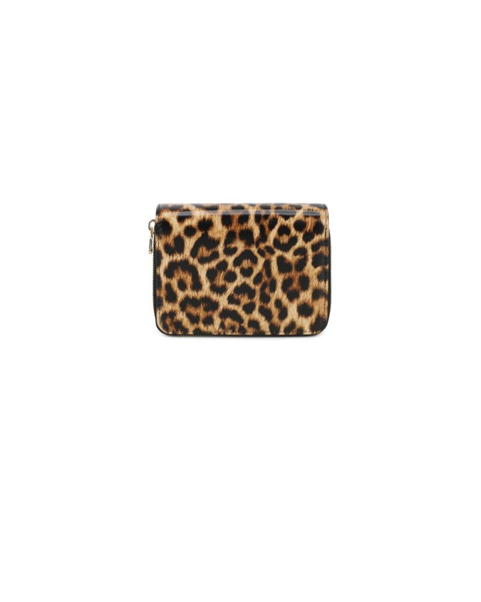Braccialini - Portafoglio piccolo in pelle stampa leopardata Basic