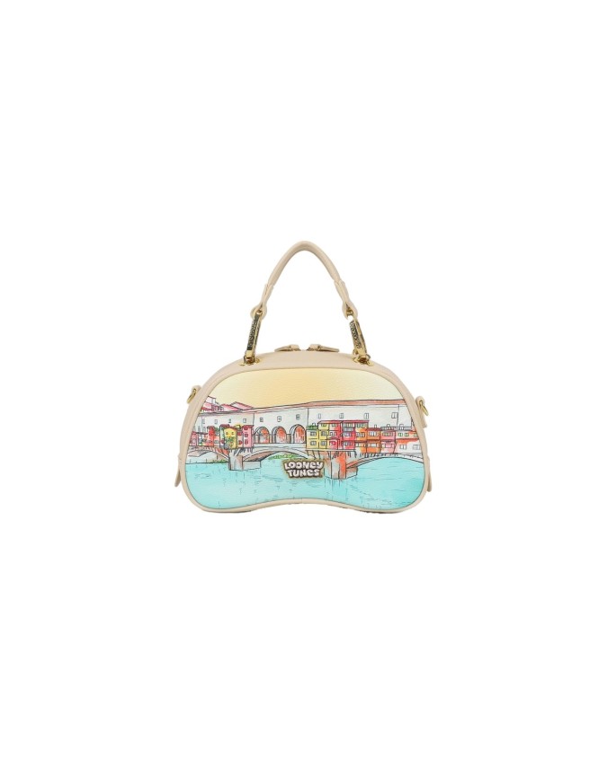 Braccialini - Borsa a mano bauletto in simil pelle Titti Cartoline LT
