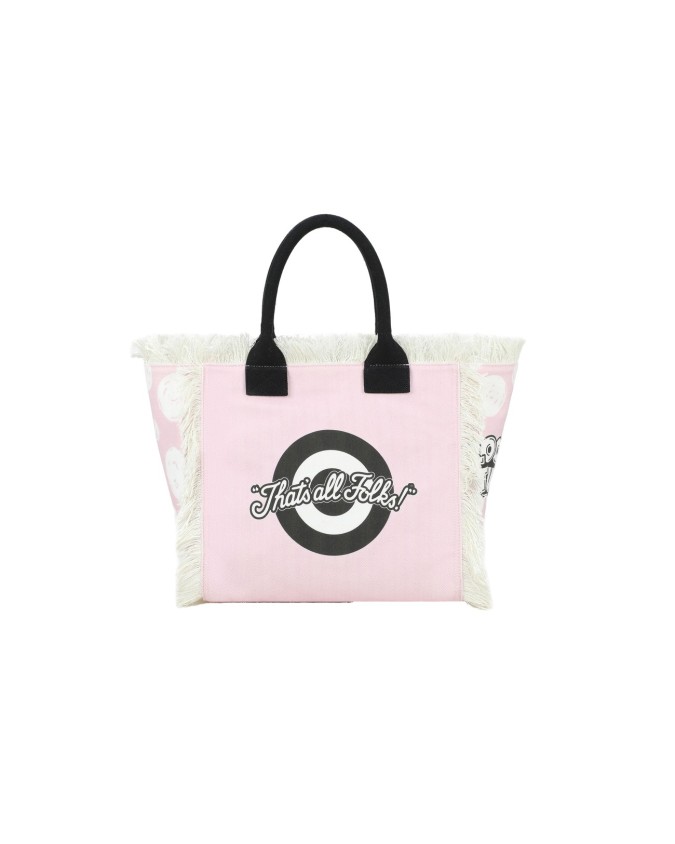 Braccialini - Tote bag in tessuto canvas stampa Looney Tunes Summer Special LT