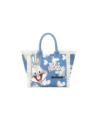  Braccialini - Tote bag in tessuto canvas stampa Bugs Bunny