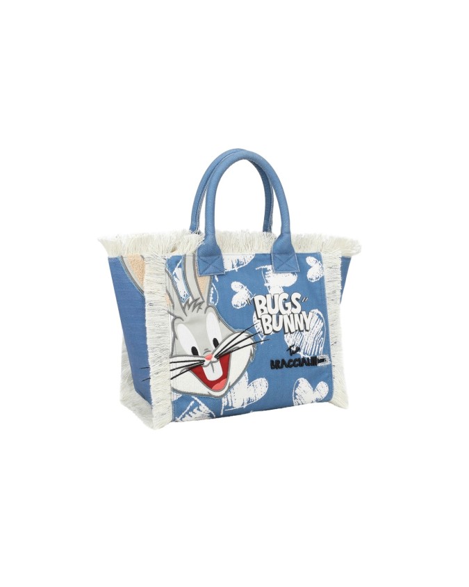 Braccialini - Tote bag in tessuto canvas stampa Bugs Bunny Summer Special LT