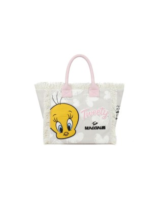  Braccialini - Tote bag in tessuto canvas stampa Titti Summer