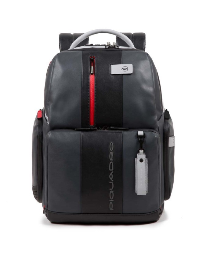 Piquadro Zaino iconico all-tech in pelle Brief - Grigio/Nero -  CA4550BRBM/GRN | Studioarch.com