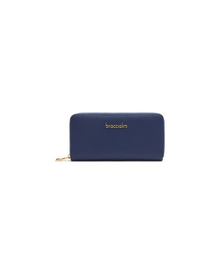 Braccialini - Basic Women's Leather Zip-Around Wallet - Blue