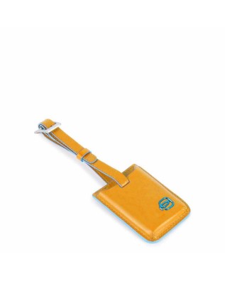 PIQUADRO - Address tag con CONNEQU in pelle - Giallo -