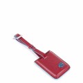PIQUADRO - Address tag con CONNEQU in pelle - Rosso - AC3955B2/R