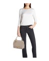 Braccialini - Mittlere Handtasche aus Leder mit Klappe Michelle