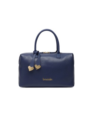Braccialini - Michelle leather satchel with double...