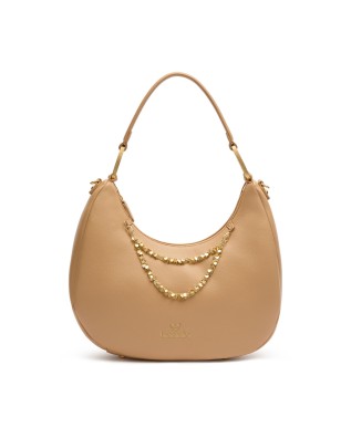  Braccialini - Borsa a Spalla Hobo in Simil Pelle con Catena