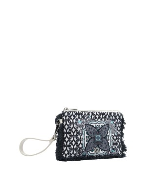  Ynot - Clutch donna piccola in canvas polsino laterale Samoa 2