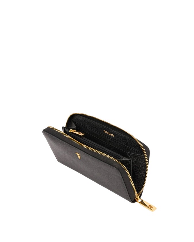 Trussardi - Zip Around-Geldbörse aus Cameo-Leder