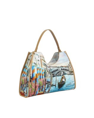  Ynot - Tote bag Large in ecopelle stampa città Yesbag 2