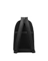 Piquadro - Men's single-shoulder backpack with iPad® compartment, made of recycled fabric and Lyss leather