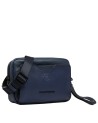Piquadro - Two-compartment leather clutch with a removable AEL handle