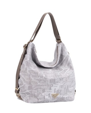  Ynot - Borsa/zaino a Spalla in Nylon con Stampa Città Gum 2