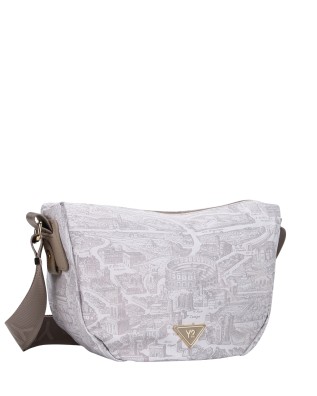  Ynot - Borsa Hobo Tg. S in Nylon con Stampa Città Gum 2