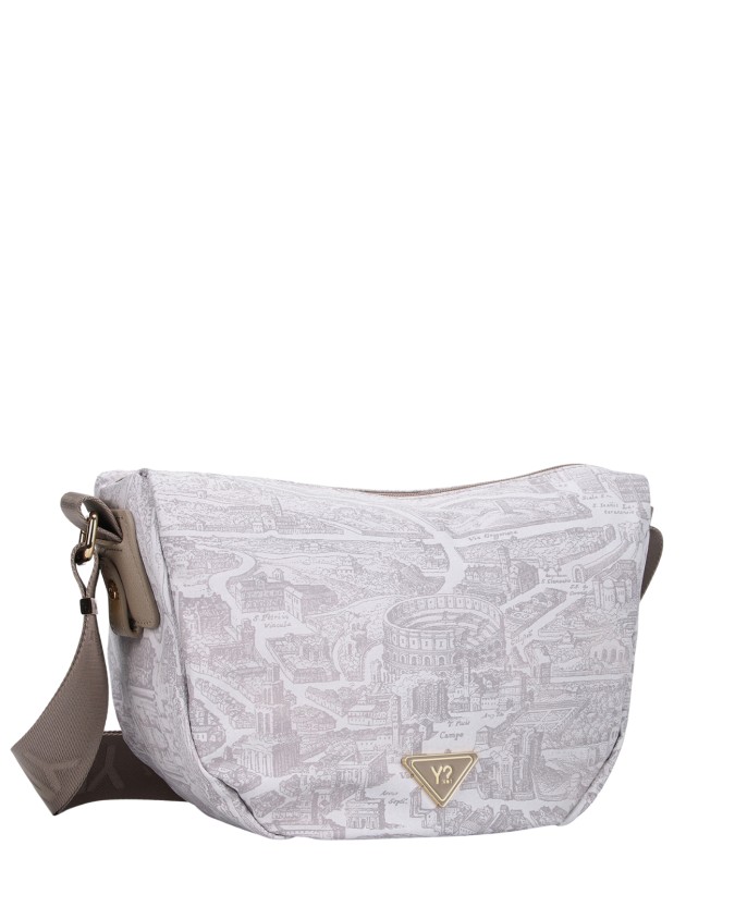 Ynot - Small Nylon Hobo Bag with...