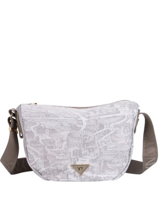  Ynot - Borsa Hobo Tg. S in Nylon con Stampa Città Gum