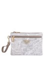 Ynot - Side-Handle Clutch, Size M, in Nylon with "Città Gum" Print