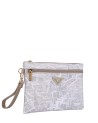 Ynot - Large Nylon Clutch with Side Handle and "Città Gum" Print
