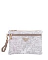 Ynot - Large Nylon Clutch with Side Handle and "Città Gum" Print