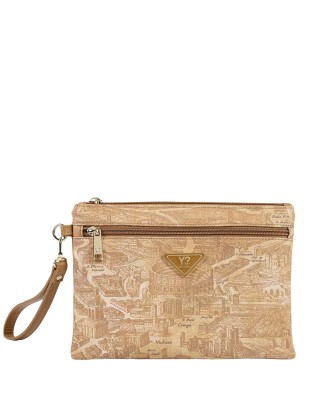 Ynot - Large Nylon Clutch with Side Handle and "Città...
