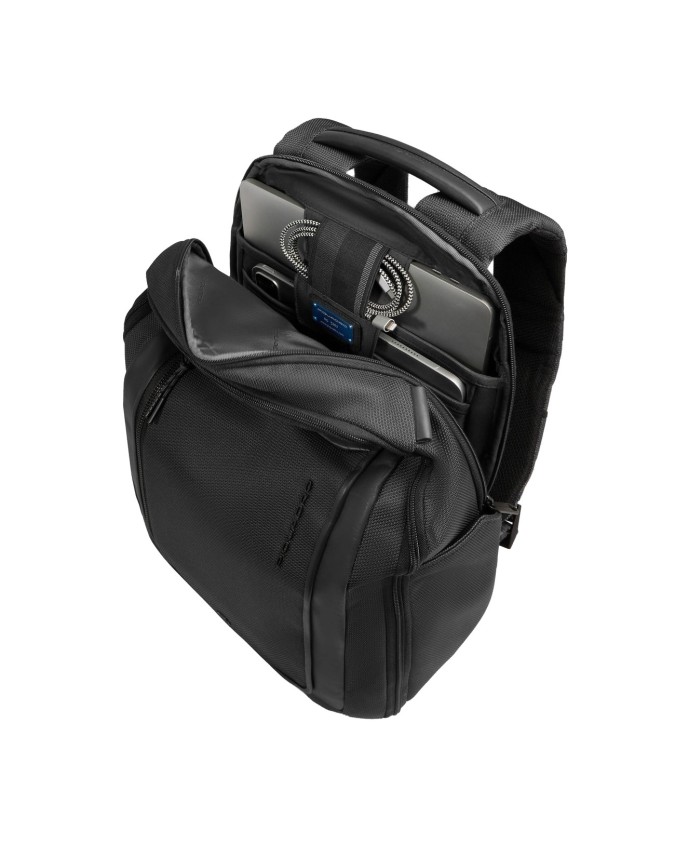 Piquadro - Zaino da viaggio porta pc 15,6" in pelle e tessuto Lyss
