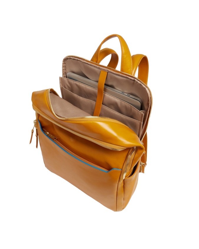  Piquadro – Zaino donna in pelle porta pc 14’’ a due comparti